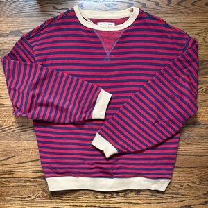 We The Free Red and Blue Striped Sweater